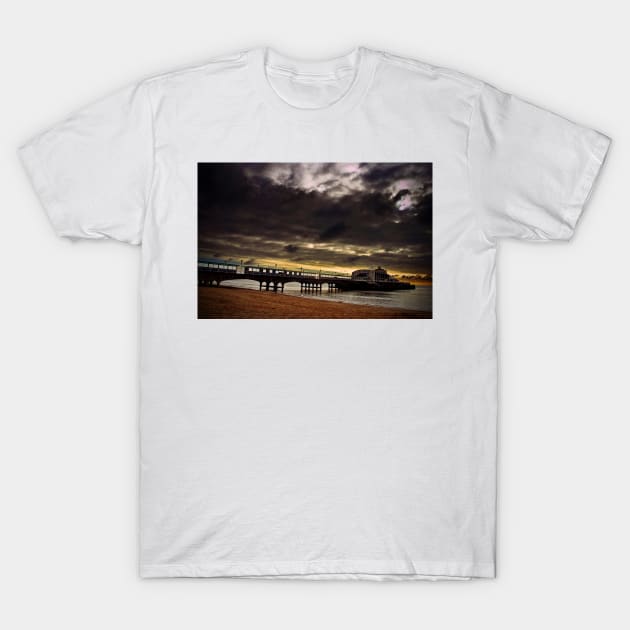 Bournemouth Pier And Beach Dorset England T-Shirt by AndyEvansPhotos